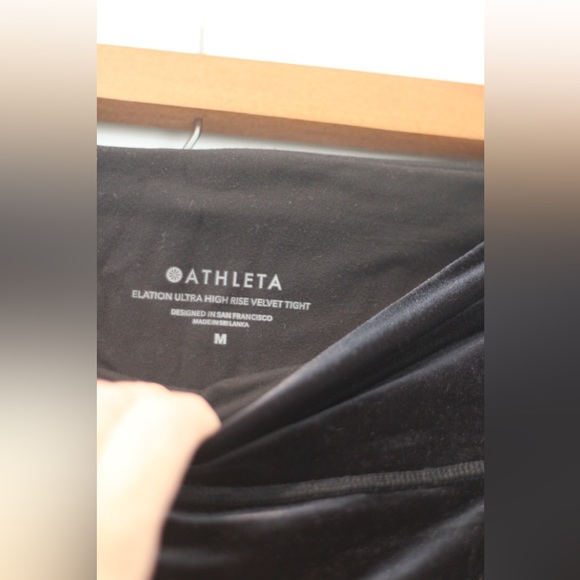 ATHLETA Elation Black Velvet Tight - Picture 4 of 12